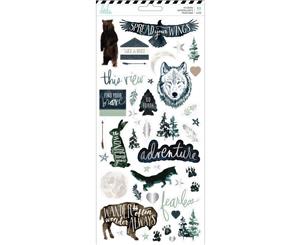 Heidi Swapp Wolf Pack Cardstock Stickers 53 pack