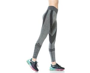 Jerf- Womens-Moa - Grey Melange - Seamless Active Leggings