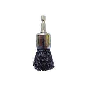 Josco 25mm 1/4-Hex Mounted Crimped End Brush JEC25