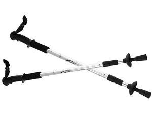 Kabuda Trekking Hiking Walking Poles Sticks Pair - Silver