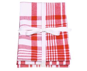 Love Colour Set of 3 Tea Towels Scarlet