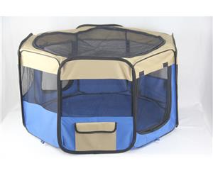 Medium Blue Pet Dog Cat Dogs Puppy Rabbit Tent Soft Playpen