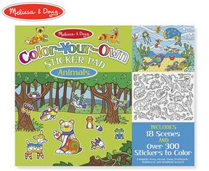 Melissa & Doug Colour-Your-Own Sticker Pad Animals