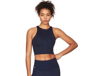 Mila Sports Crop Top in Navy - Women's