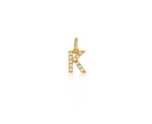 Mocha Letter Charm Gold - K