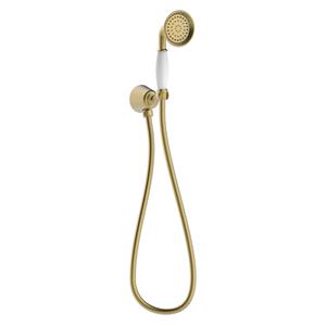 Mondella Maestro Brass/White Single Function Hand Shower Set