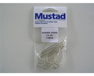 Mustad Pre-Rigged Gang Hooks 4/0 3 Hooks 3 Sets Kirby