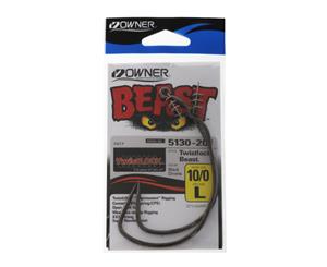 Owner Beast Hook with TwistLock Unweighted 10/0 Qty 2