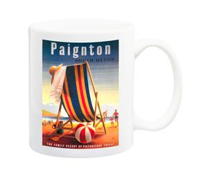 Paignton Devon Rail Travel Poster Mug - 11 Fluid Oz