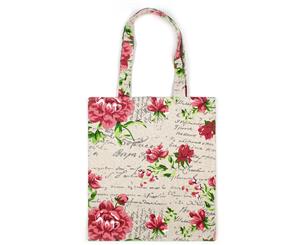 Printed Flower Women's Shopping Bag - Pink