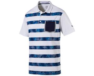 Puma Camo Stripe Polo - Bright White