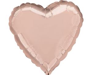 Qualatex 15 Inch Heart Latex Balloon (Rose Gold) - SG13716