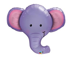 Qualatex 39 Inch Ellie The Elephant Foil Balloon (Purple/Pink) - SG4530