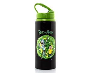 Rick And Morty 700Ml Aluminium Drinks Bottle (Black/Green) - SG15976