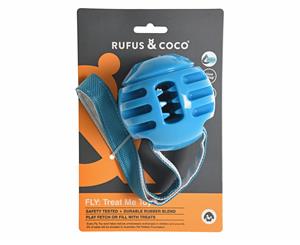 Rufus & Coco Treat Me Fly Dog Toy Blue