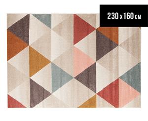 Rug Culture 230x160cm Power Loomed Modern Geo Triangle - Multi