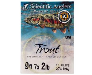 Scientific Anglers Mastery 7X Leader Olive 2lb 9ft