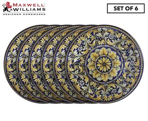 Set Of 6 Maxwell & Williams 20cm Ceramica Salerno Plate - Piazza