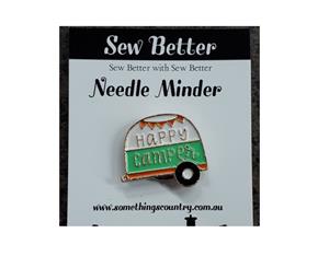 Sew Better Cross Stitch Embroidery Needle Minder Keeper HAPPY CAMPER