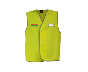 South Sydney Rabbitohs NRL HI VIS Safety Work Vest Shirt YELLOW