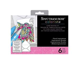 Spectrum Noir Colourista Marker Card Making Kit with Glitter - Floral Inspirations