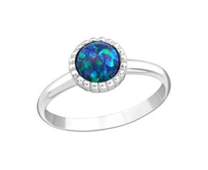 Sterling Silver Opal Midi Ring