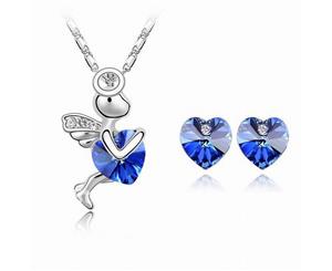 Swarovski Crystal Elements Necklace - Maisie Angel Fairy - Various Colours - Gift Idea - Sapphire Blue Gift