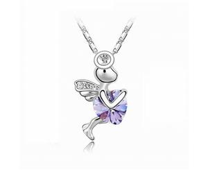 Swarovski Crystal Elements Necklace - Maisie Angel Fairy - Various Colours - Gift Idea - Violet Necklace