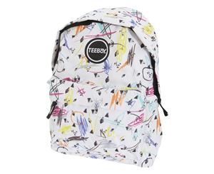 Teeboy Scribble Backpack/Rucksack (White) - BAG234