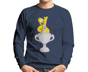 The Simpsons Number 1 Dad Men's Sweatshirt - Navy Blue