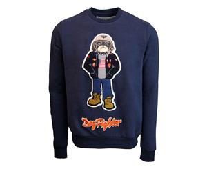 Top Gun Dog Fighter Crewneck Sweatshirt Navy Blue - Blue