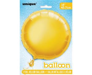 Unique Party 18 Inch Round Foil Balloon (Pack Of 5) (Gold) - SG17421