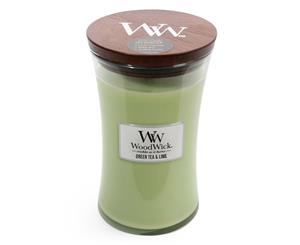 WoodWick Large Candle - Green Tea & Lime