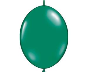 30cm Emerald Green Quick Link Jewel Latex Balloons Pack of 50