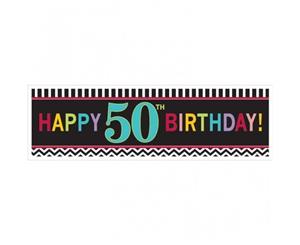 50th Celebration Chevron Design Giant Banner