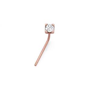 9ct Rose Gold Diamond Nose Stud