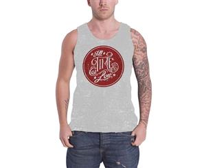 All Time Low Mens Vest Usa Future Hearts Distressed Band Logo Official - Grey