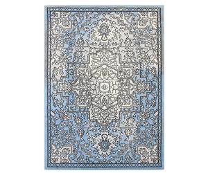 Allure Distressed Vintage Light Grey and Light Blue Rug