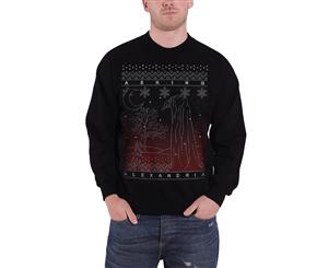 Asking Alexandria Christmas Jumper Sweatshirt The Forest Official Mens - Black