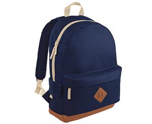 Bagbase Heritage Retro Backpack / Rucksack / Bag (18 Litres) (French Navy) - BC2543