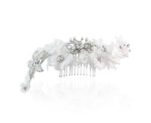 Bella Krystal - Women's Jenny Soft Lace & Crystal Hair Piece