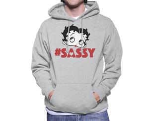 Betty Boop Sassy Hashtag Men's Hooded Sweatshirt - Heather Grey