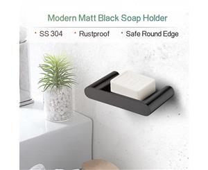 Black Soap Dish Holder Stainless Steel Wall Mounted