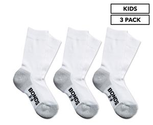 Bonds Kids' Tough School Sock 3-Pack - White