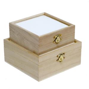 Boyle Craftwood Canvas Wooden Box - 2 Set