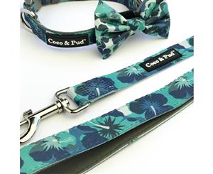 Coco & Pud Camo Hibiscus Reversible Dog lead/ Leash