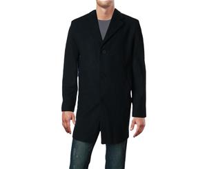 DKNY Mens Winter Wool Blend Car Coat