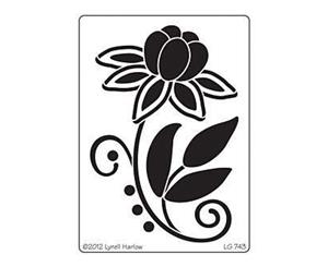 Dreamweaver Metal Stencil 4In. X6.75In. Stylized Dahlia