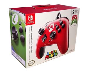 Faceoff Deluxe Wired Pro Controller Super Mario Edition for Nintendo Switch