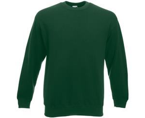 Fruit Of The Loom Mens Set-In Belcoro Yarn Sweatshirt (Bottle Green) - BC365